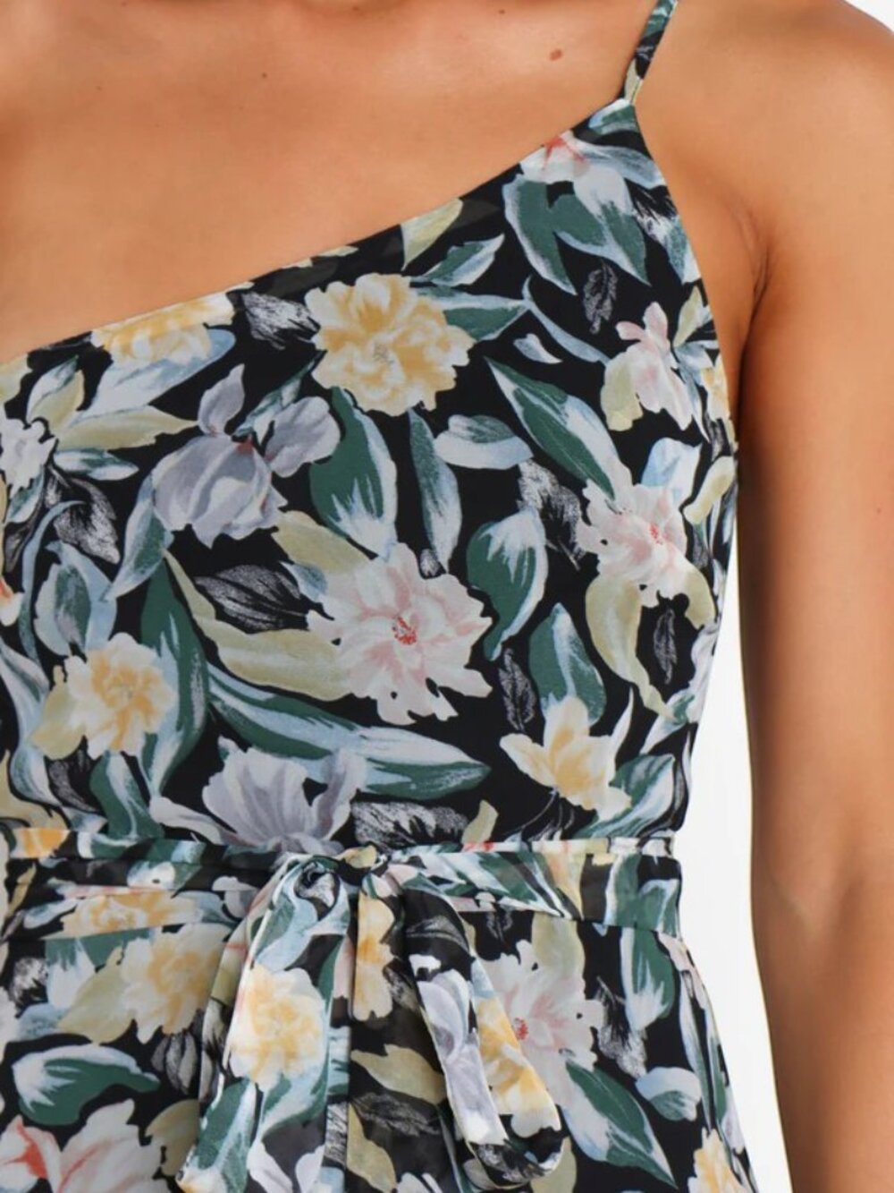 Amren One Shoulder Floral Midi Dress NWT Size 2 Petal & Pup - Picture 3 of 16